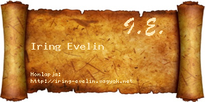 Iring Evelin névjegykártya